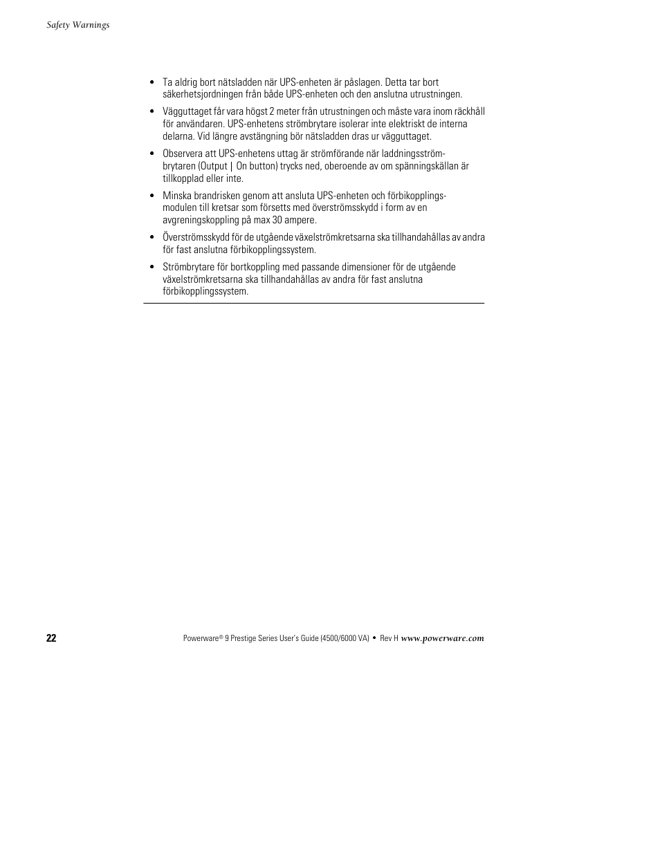 Powerware 6000 User Manual | Page 30 / 92