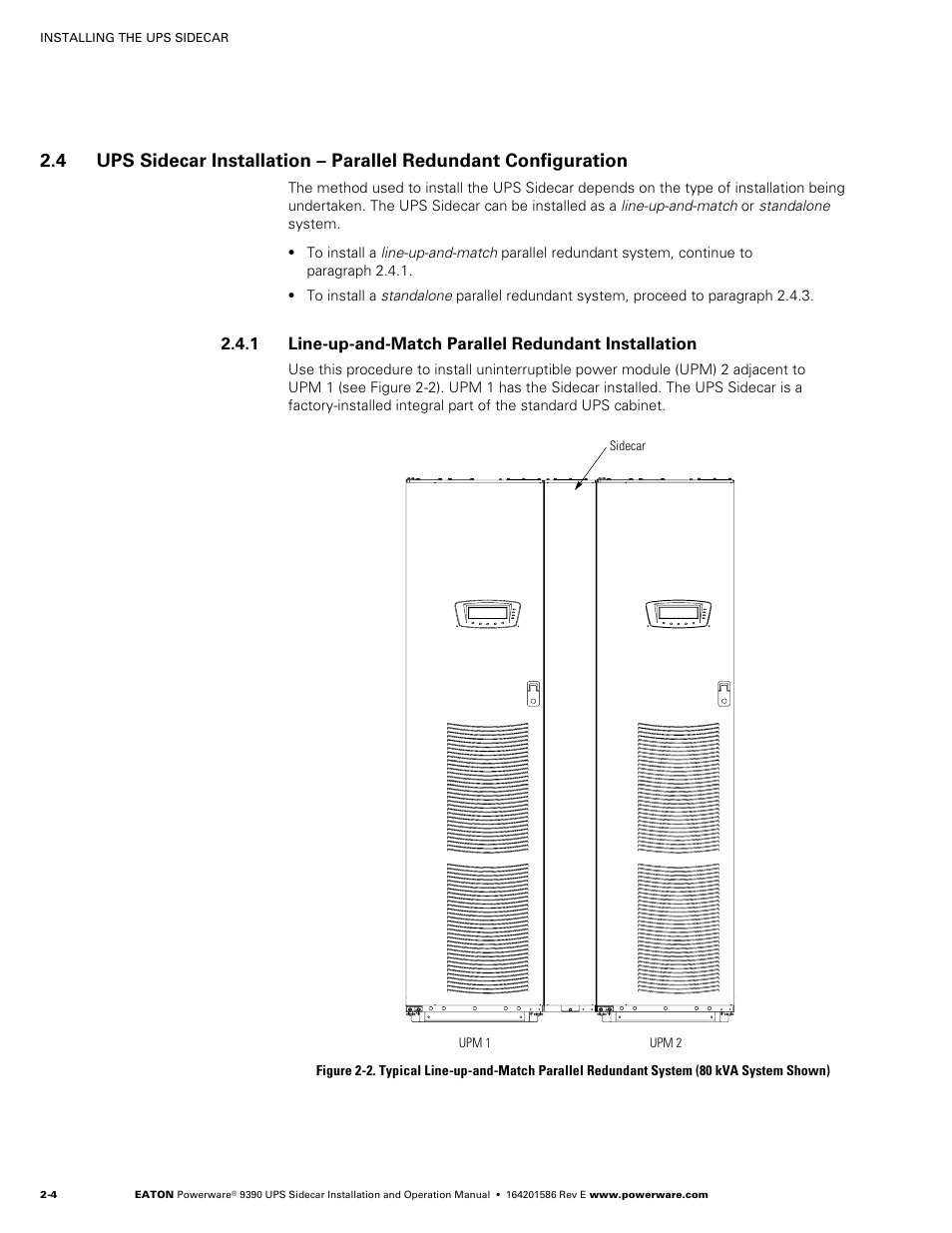 Powerware UPS Sidecar Powerware 9390 User Manual | Page 20 / 124