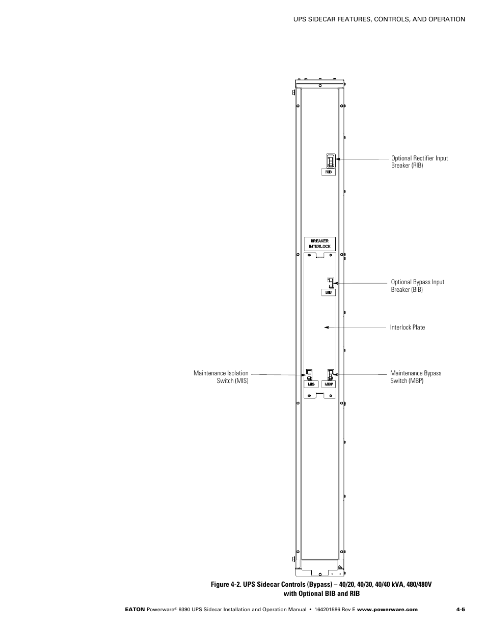 Powerware UPS Sidecar Powerware 9390 User Manual | Page 37 / 124