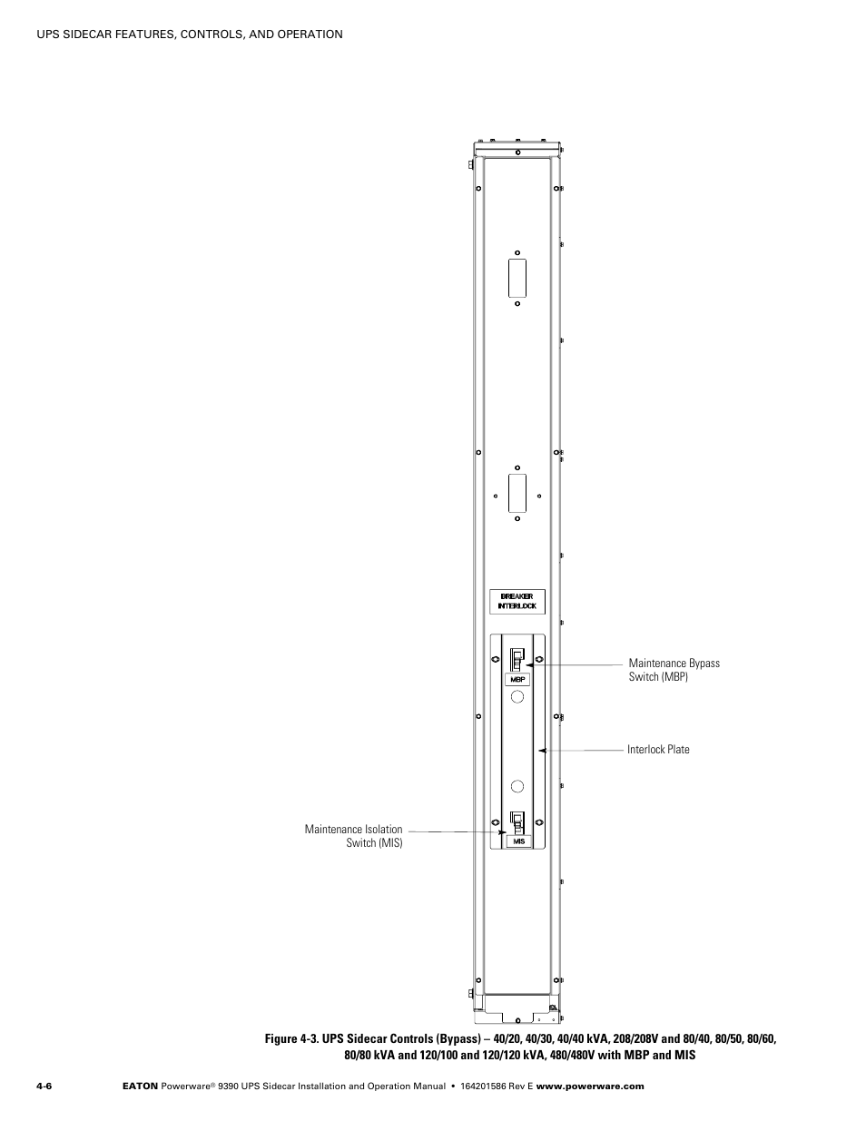 Powerware UPS Sidecar Powerware 9390 User Manual | Page 38 / 124