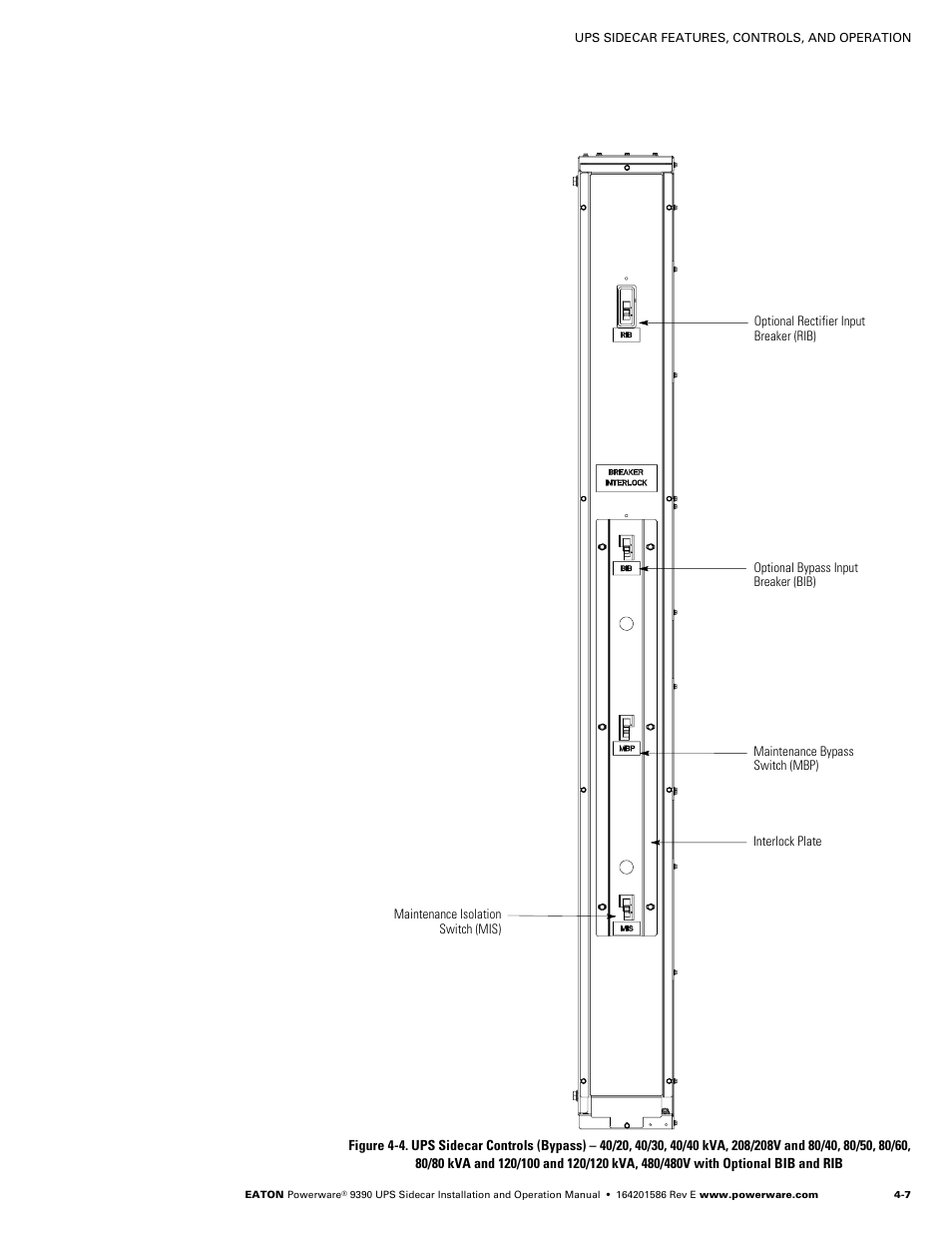 Powerware UPS Sidecar Powerware 9390 User Manual | Page 39 / 124