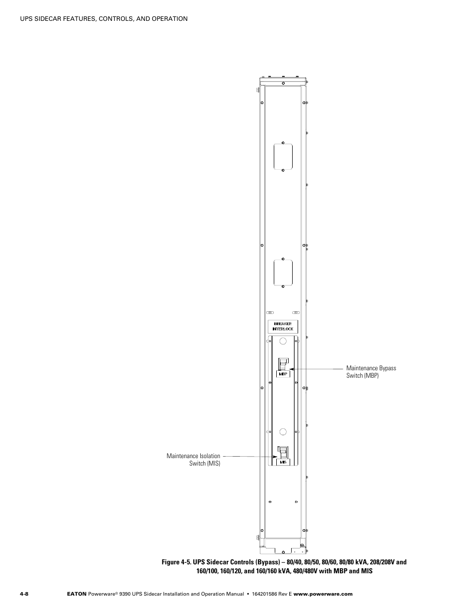 Powerware UPS Sidecar Powerware 9390 User Manual | Page 40 / 124