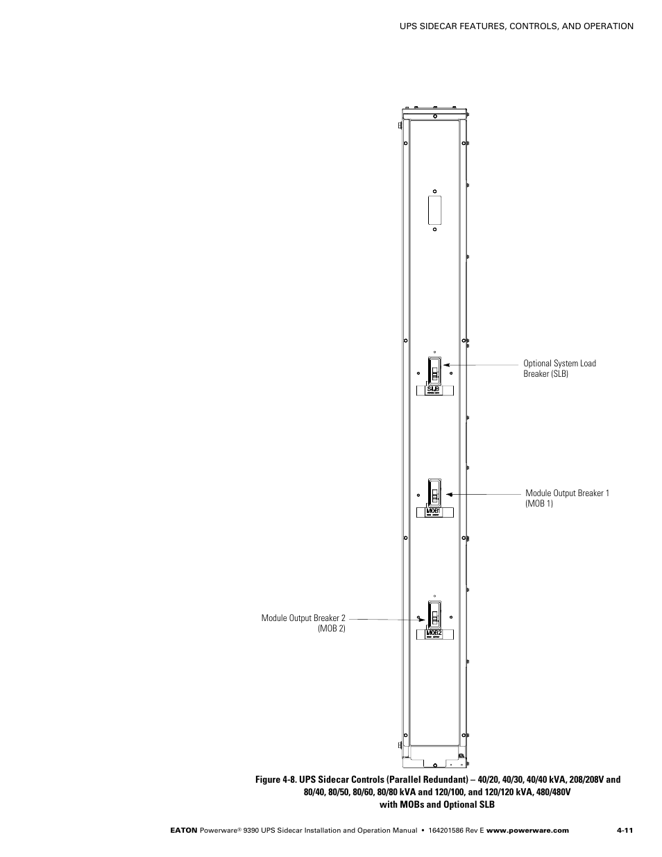 Powerware UPS Sidecar Powerware 9390 User Manual | Page 43 / 124