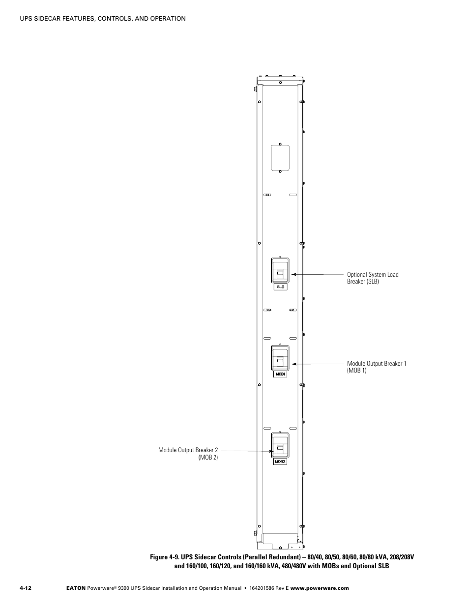 Powerware UPS Sidecar Powerware 9390 User Manual | Page 44 / 124