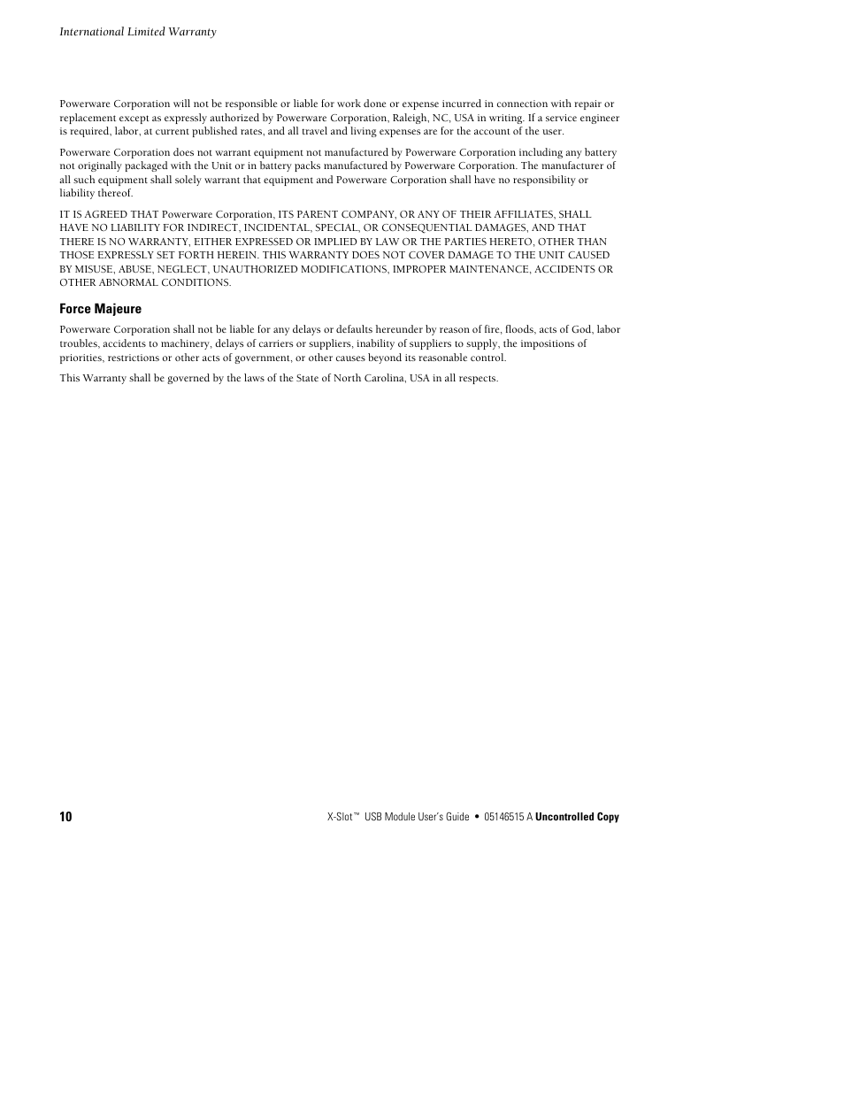 Powerware X-Slot USB Module User Manual | Page 10 / 10