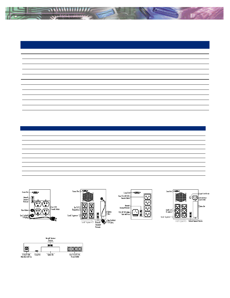 Powerware 5 105 model selection guide | Powerware 5105 User Manual | Page 4 / 4