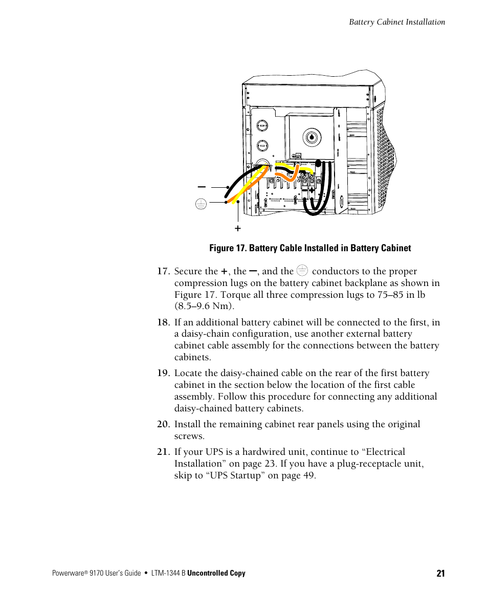 Powerware 9170+ User Manual | Page 25 / 94