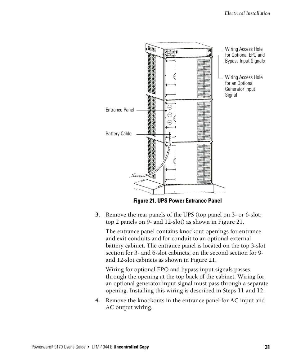 Powerware 9170+ User Manual | Page 35 / 94
