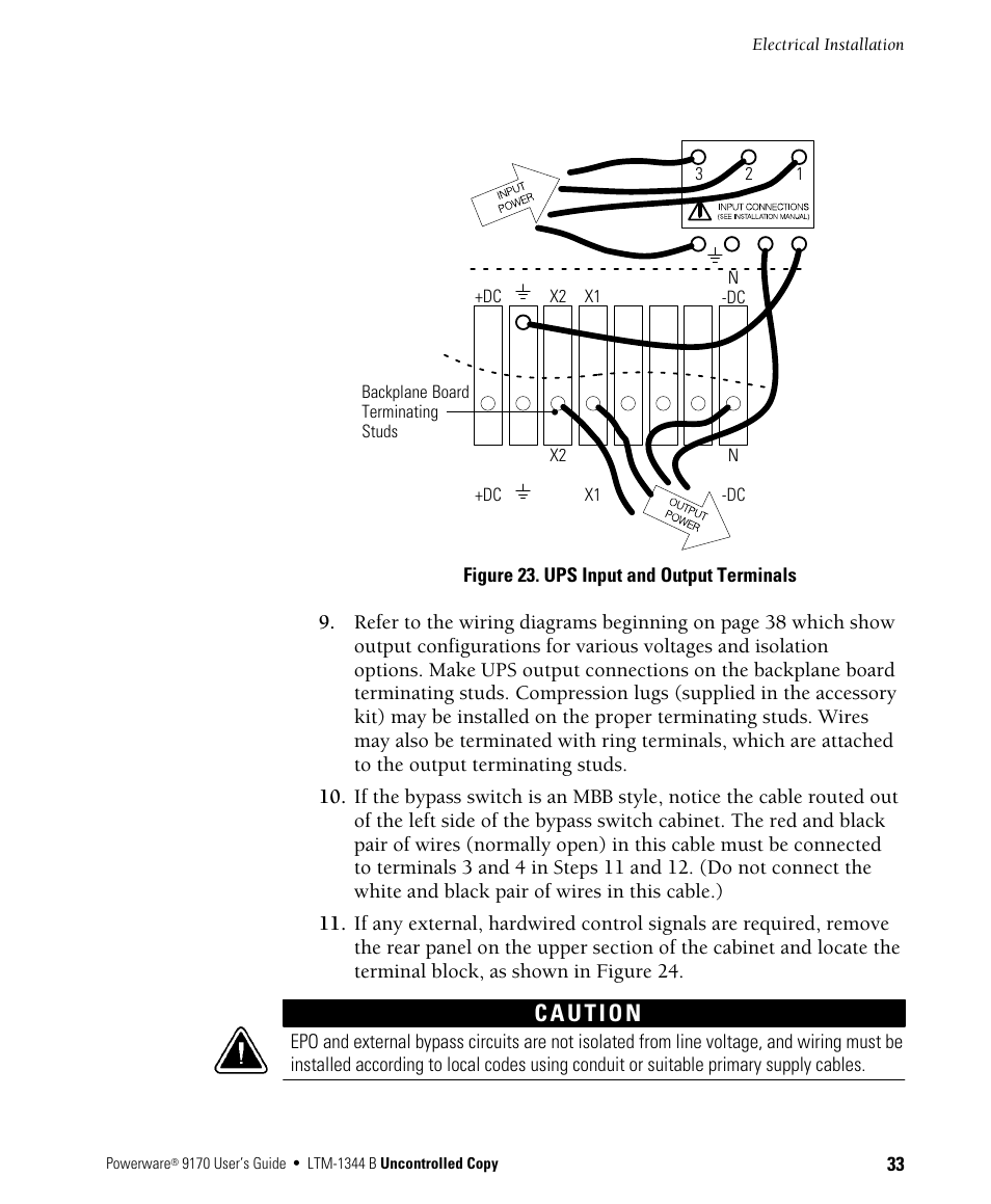 Powerware 9170+ User Manual | Page 37 / 94