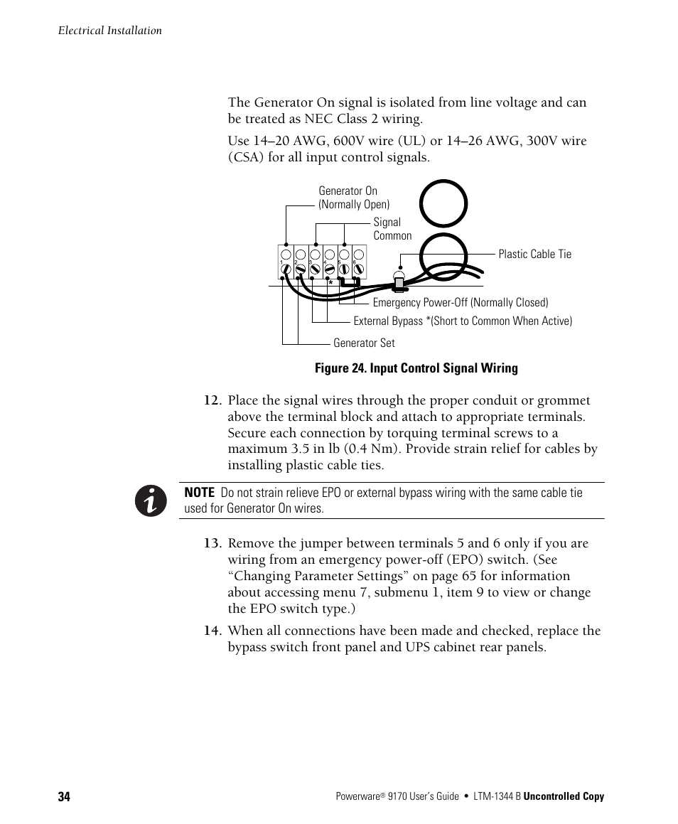 Powerware 9170+ User Manual | Page 38 / 94