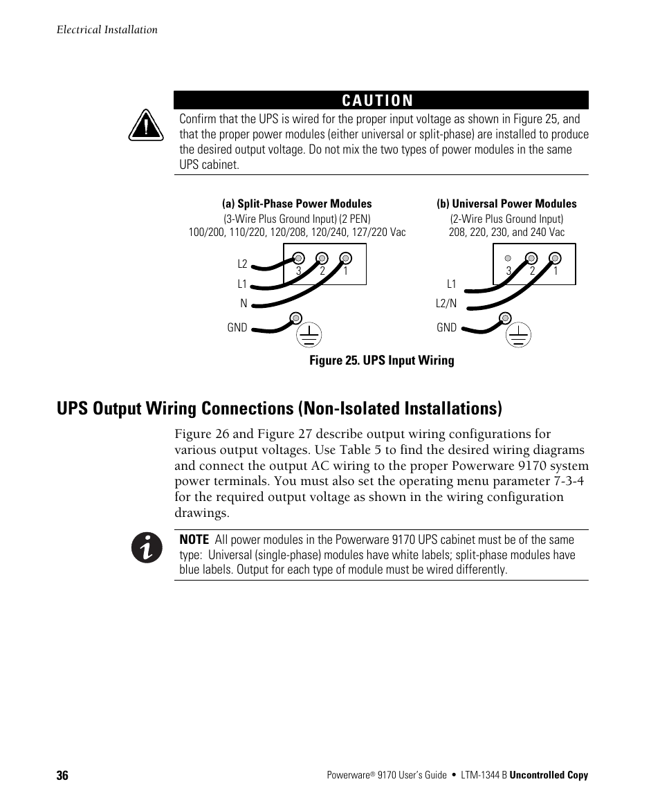 Powerware 9170+ User Manual | Page 40 / 94