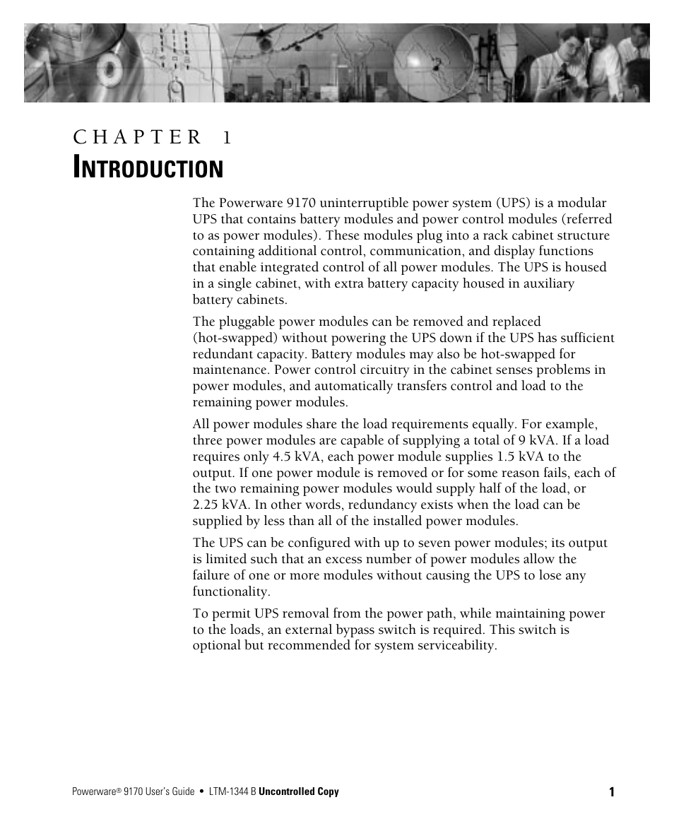 Ntroduction | Powerware 9170+ User Manual | Page 5 / 94
