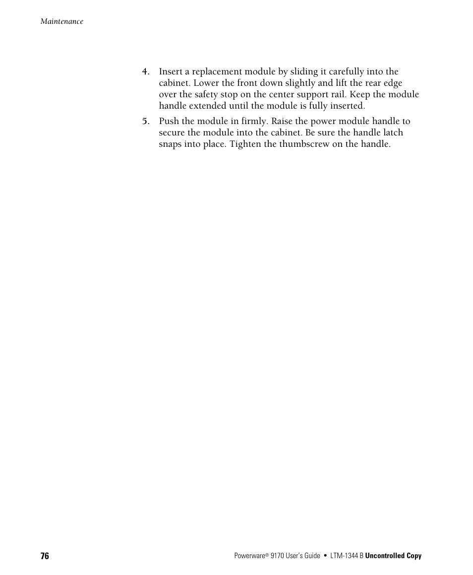 Powerware 9170+ User Manual | Page 80 / 94