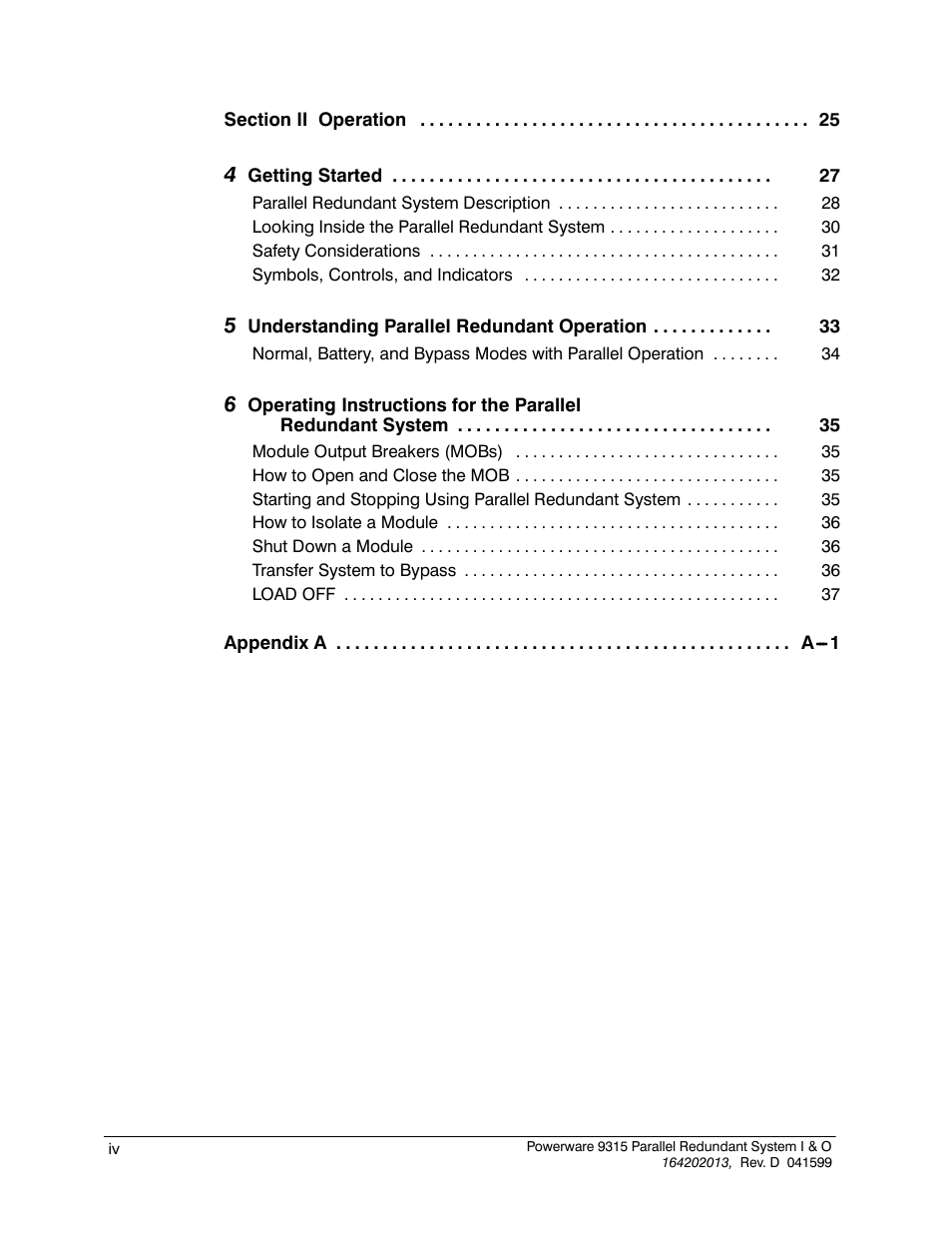 Powerware 9315 User Manual | Page 4 / 54
