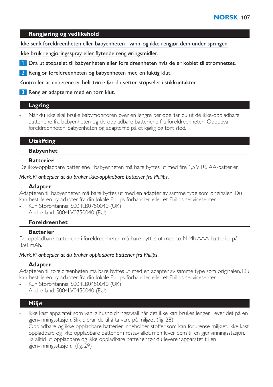 Philips AVENT SCD510 User Manual | Page 107 / 148