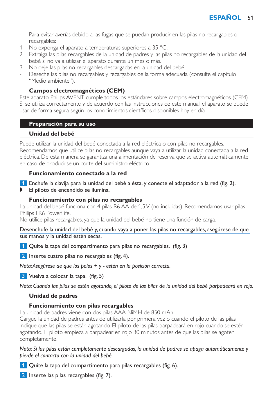 Philips AVENT SCD510 User Manual | Page 51 / 148