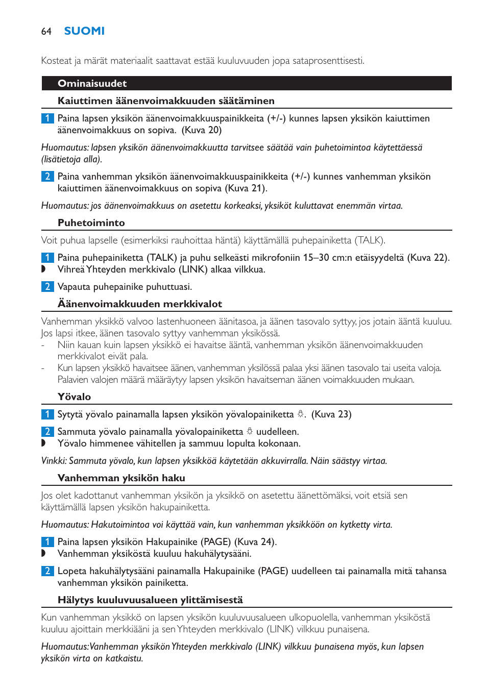 Philips AVENT SCD510 User Manual | Page 64 / 148