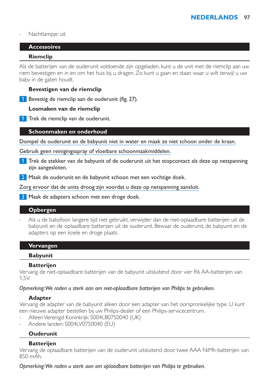 Philips AVENT SCD510 User Manual | Page 97 / 148