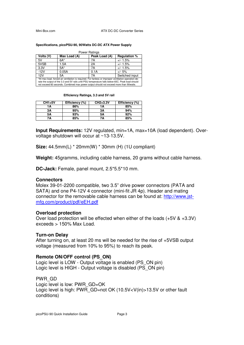 Pico Communications PICOPSU-90 User Manual | Page 3 / 4