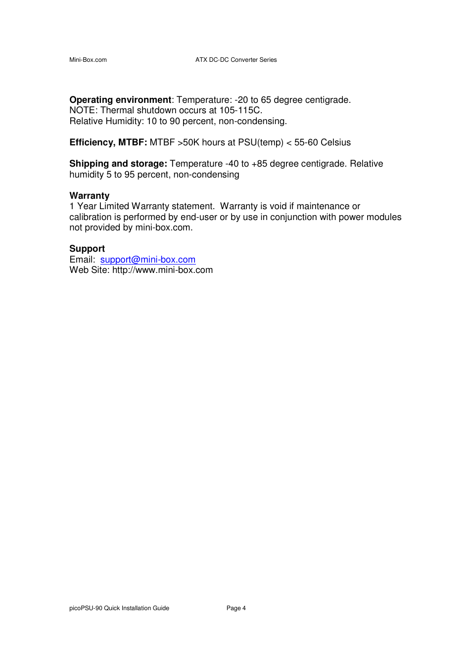 Pico Communications PICOPSU-90 User Manual | Page 4 / 4