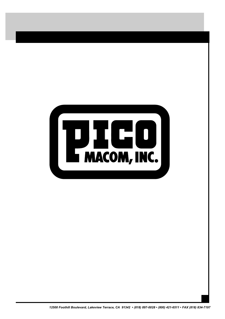 Pico Communications TSMS-2150X-8AUV User Manual | Page 7 / 7