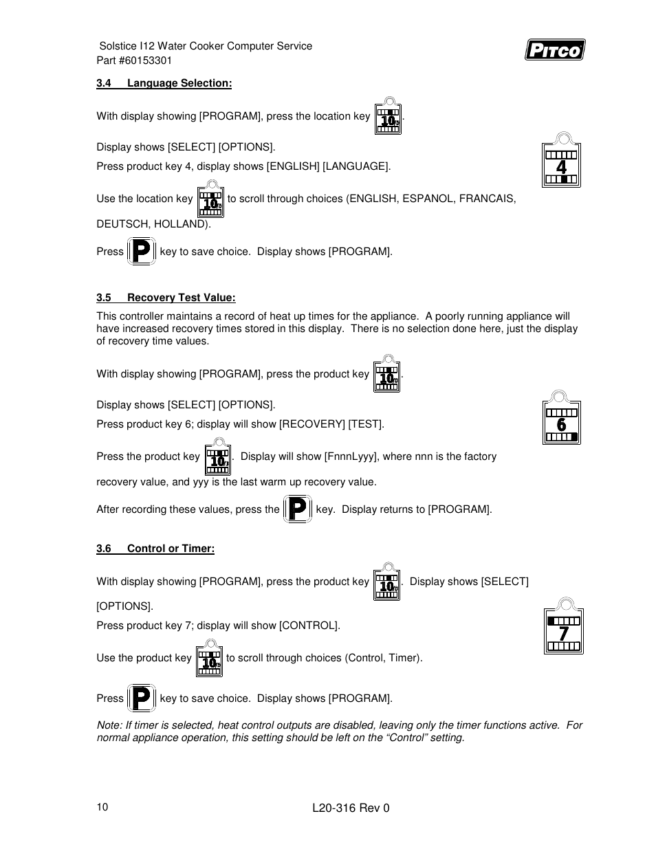 Pitco Frialator Solstice I12 Water Cooker (Operations Manual) User Manual | Page 10 / 12