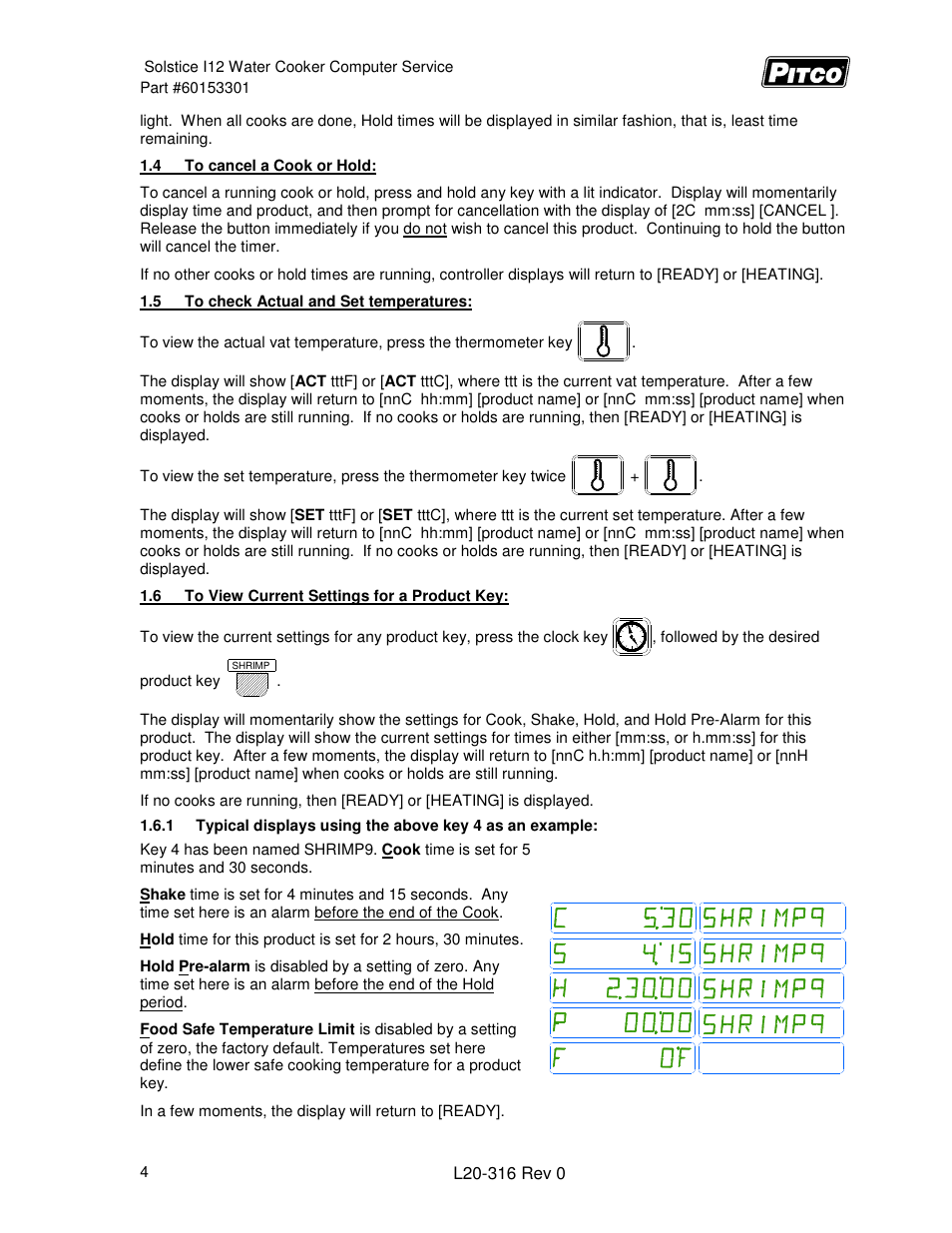 Pitco Frialator Solstice I12 Water Cooker (Operations Manual) User Manual | Page 4 / 12