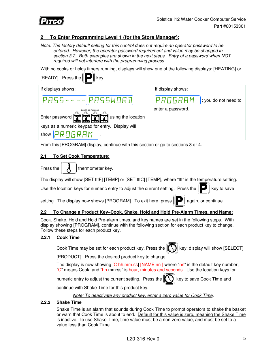 Pitco Frialator Solstice I12 Water Cooker (Operations Manual) User Manual | Page 5 / 12