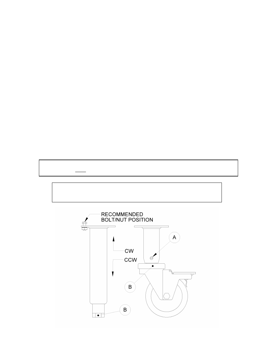 Leg/caster installation and leveling, Installation | Pitco Frialator SSPG14 User Manual | Page 7 / 28