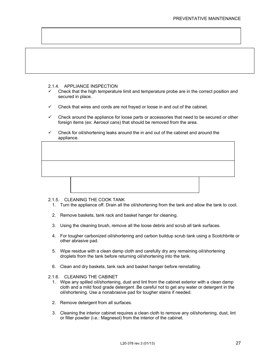 Pitco Frialator Solstice supreme with Matchless Ignition (Built after 08/2000) User Manual | Page 27 / 36