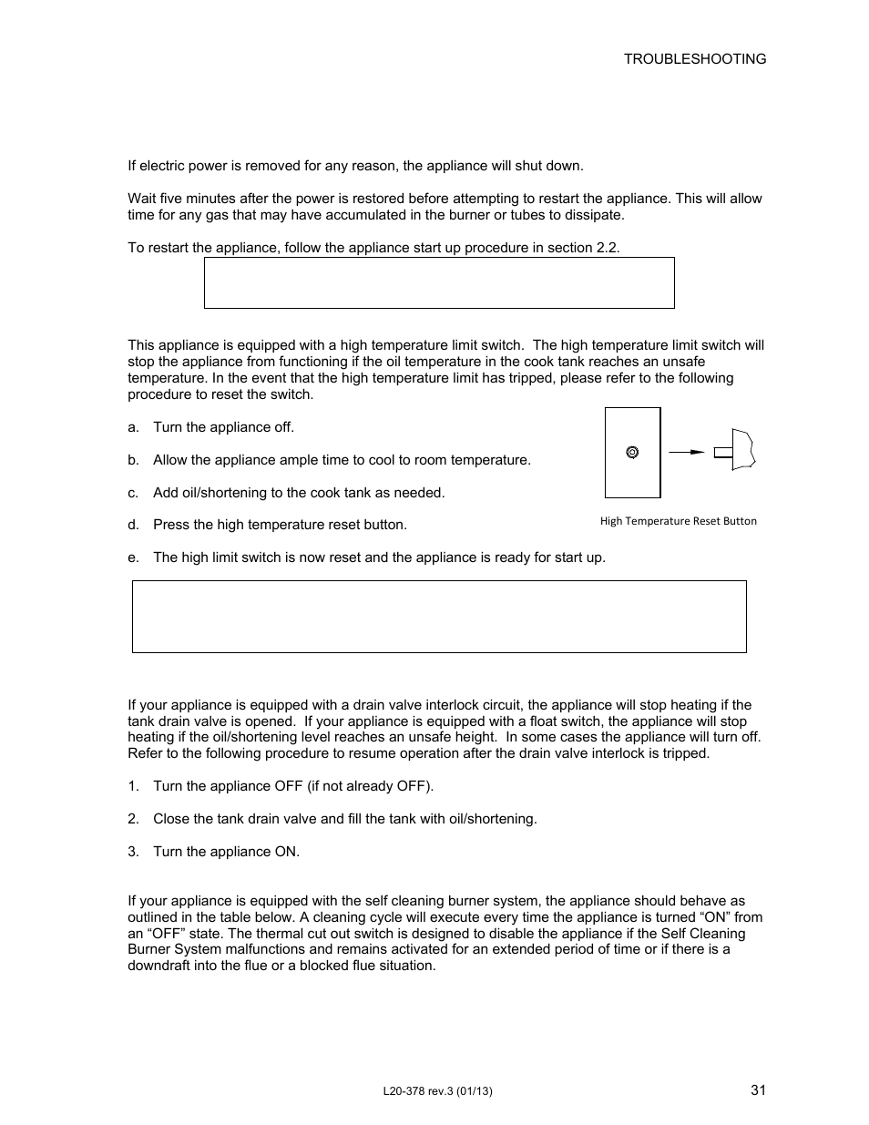 Troubleshooting | Pitco Frialator Solstice supreme with Matchless Ignition (Built after 08/2000) User Manual | Page 31 / 36