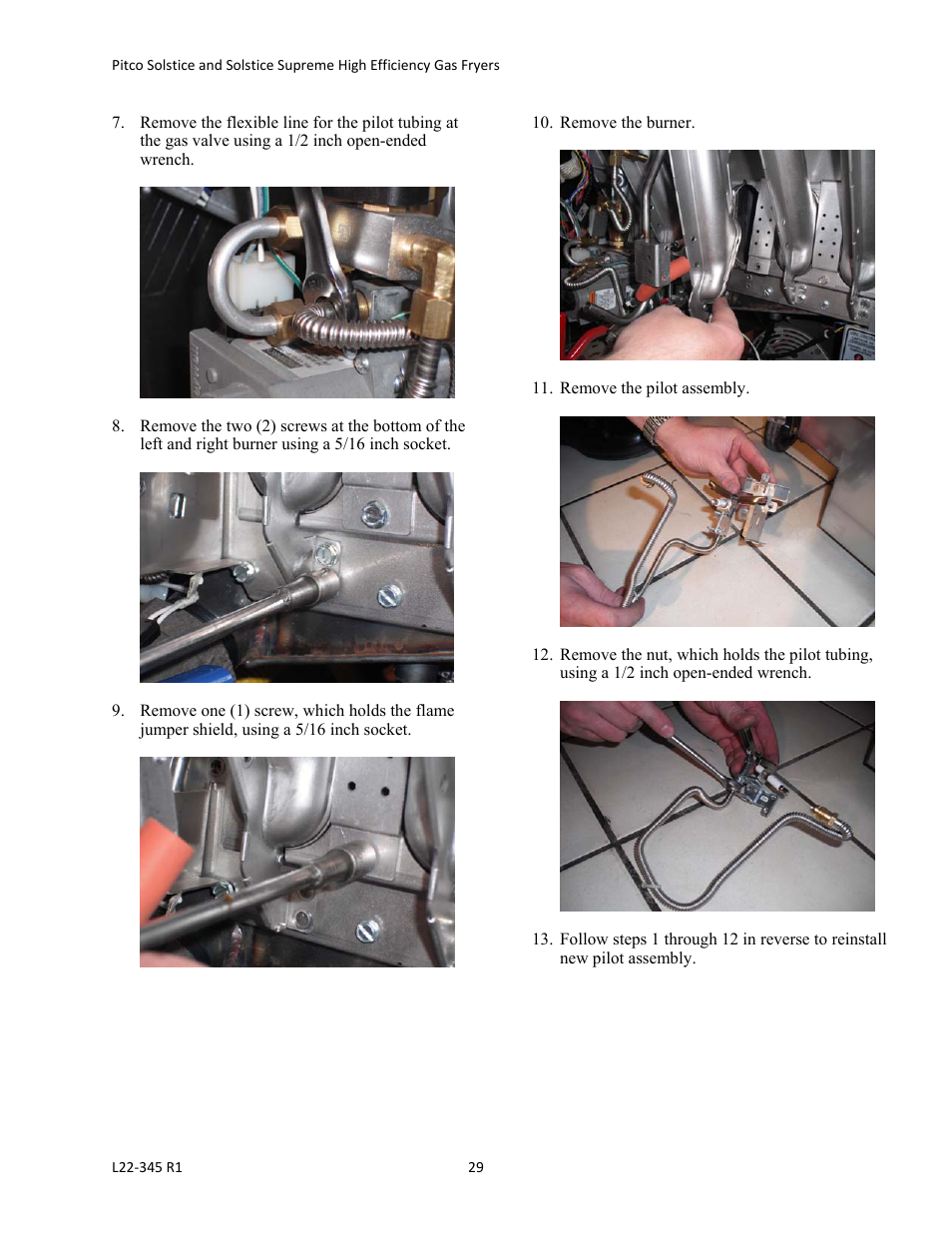 Pitco Frialator Gas Fryers  SG Serie User Manual | Page 29 / 94