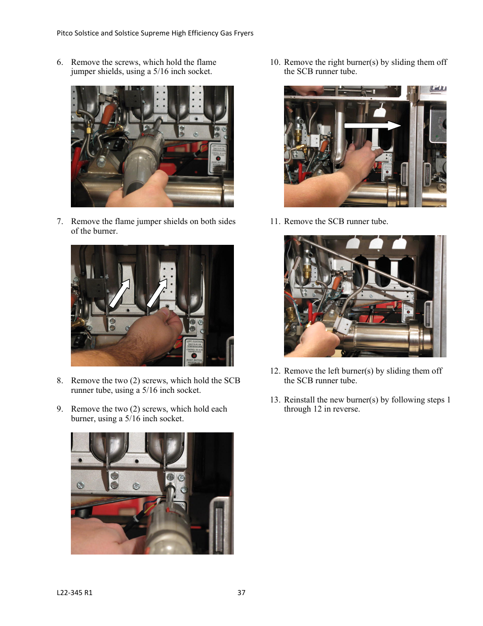 Pitco Frialator Gas Fryers  SG Serie User Manual | Page 37 / 94