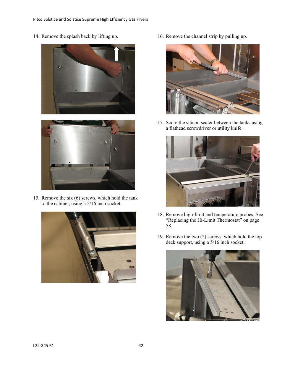 Pitco Frialator Gas Fryers  SG Serie User Manual | Page 42 / 94