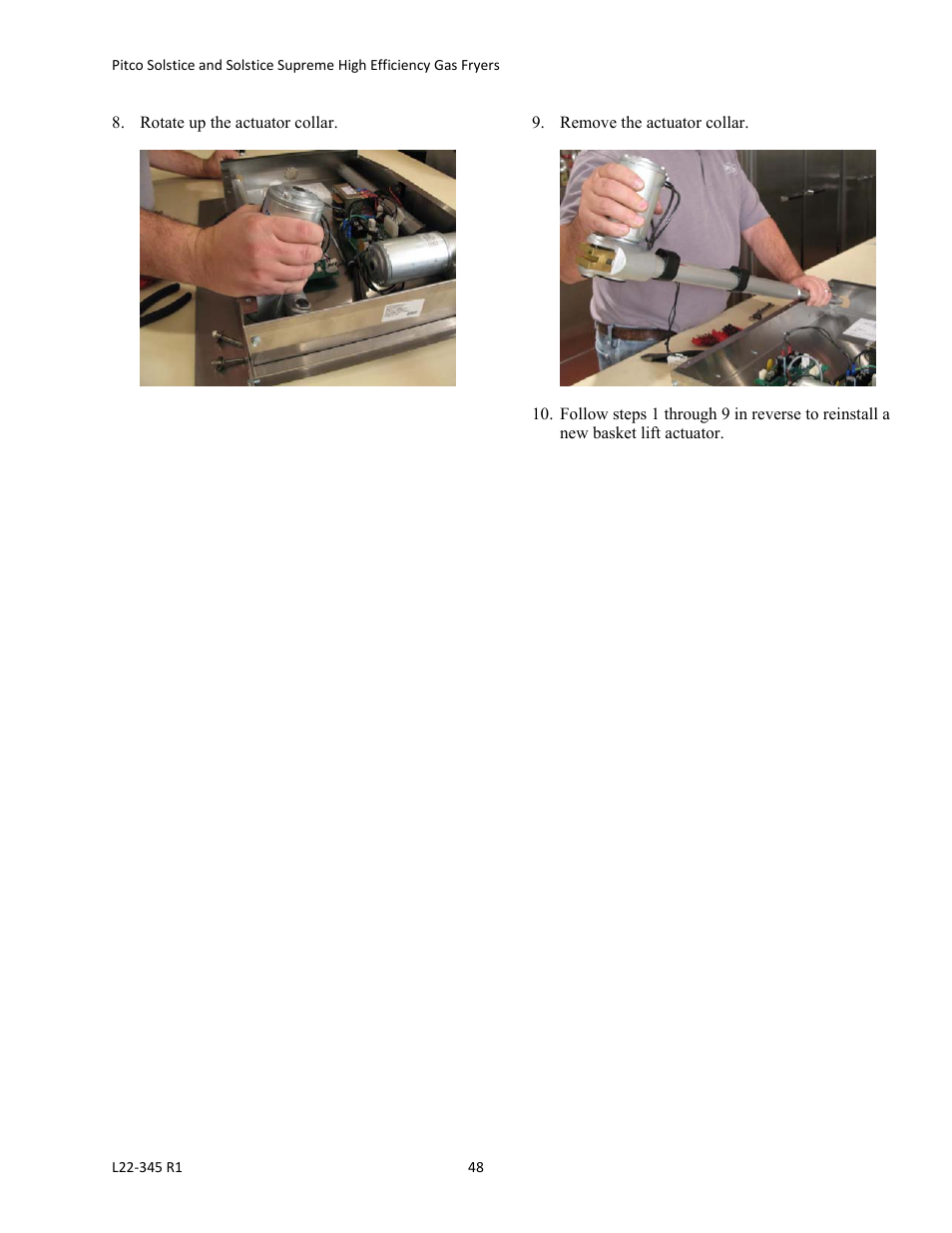 Pitco Frialator Gas Fryers  SG Serie User Manual | Page 48 / 94