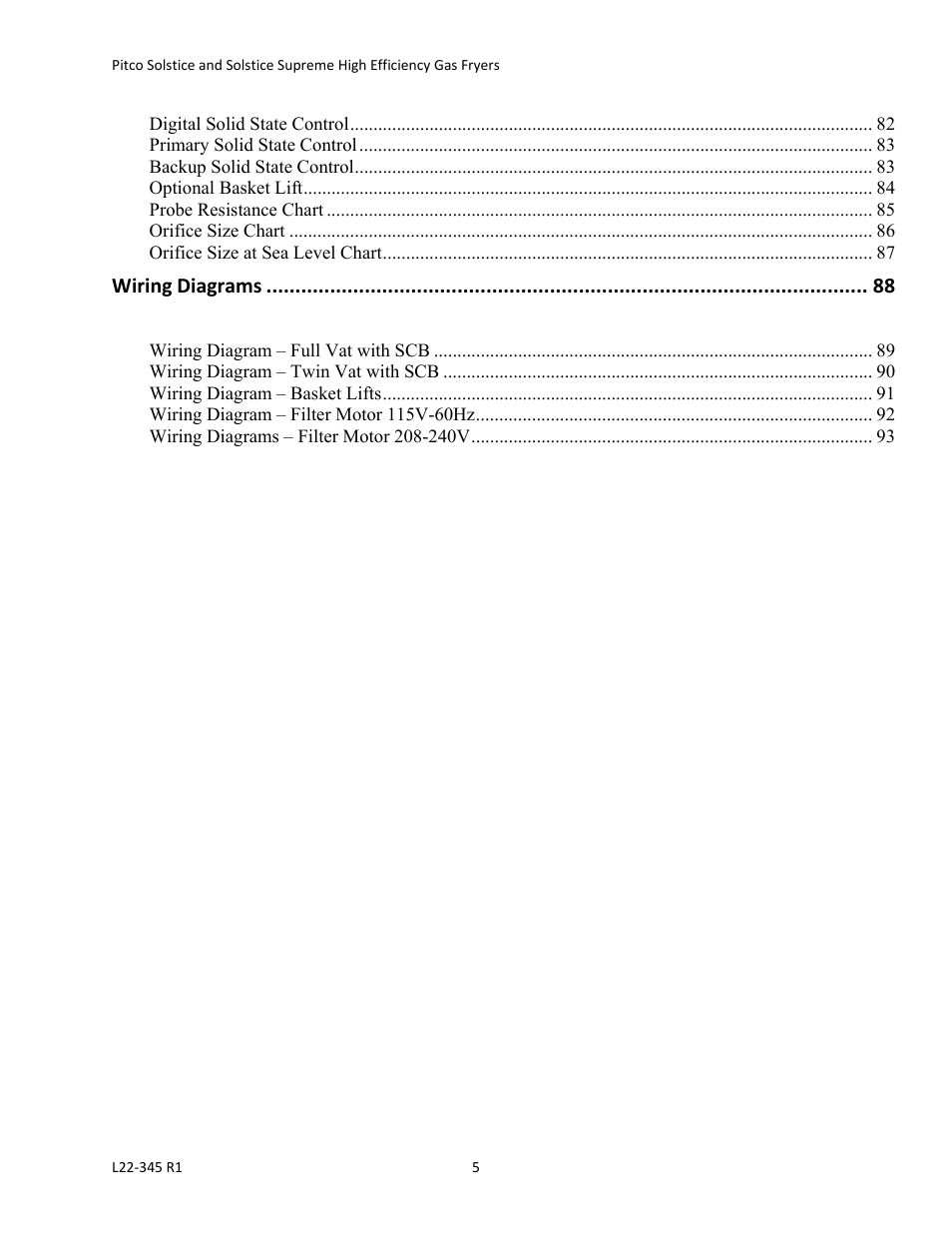 Pitco Frialator Gas Fryers  SG Serie User Manual | Page 5 / 94