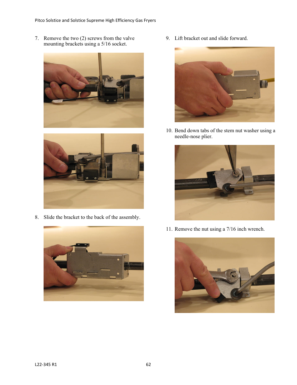 Pitco Frialator Gas Fryers  SG Serie User Manual | Page 62 / 94