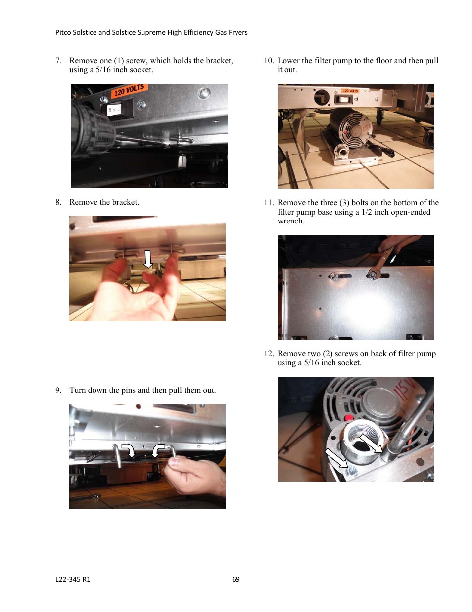 Pitco Frialator Gas Fryers  SG Serie User Manual | Page 69 / 94