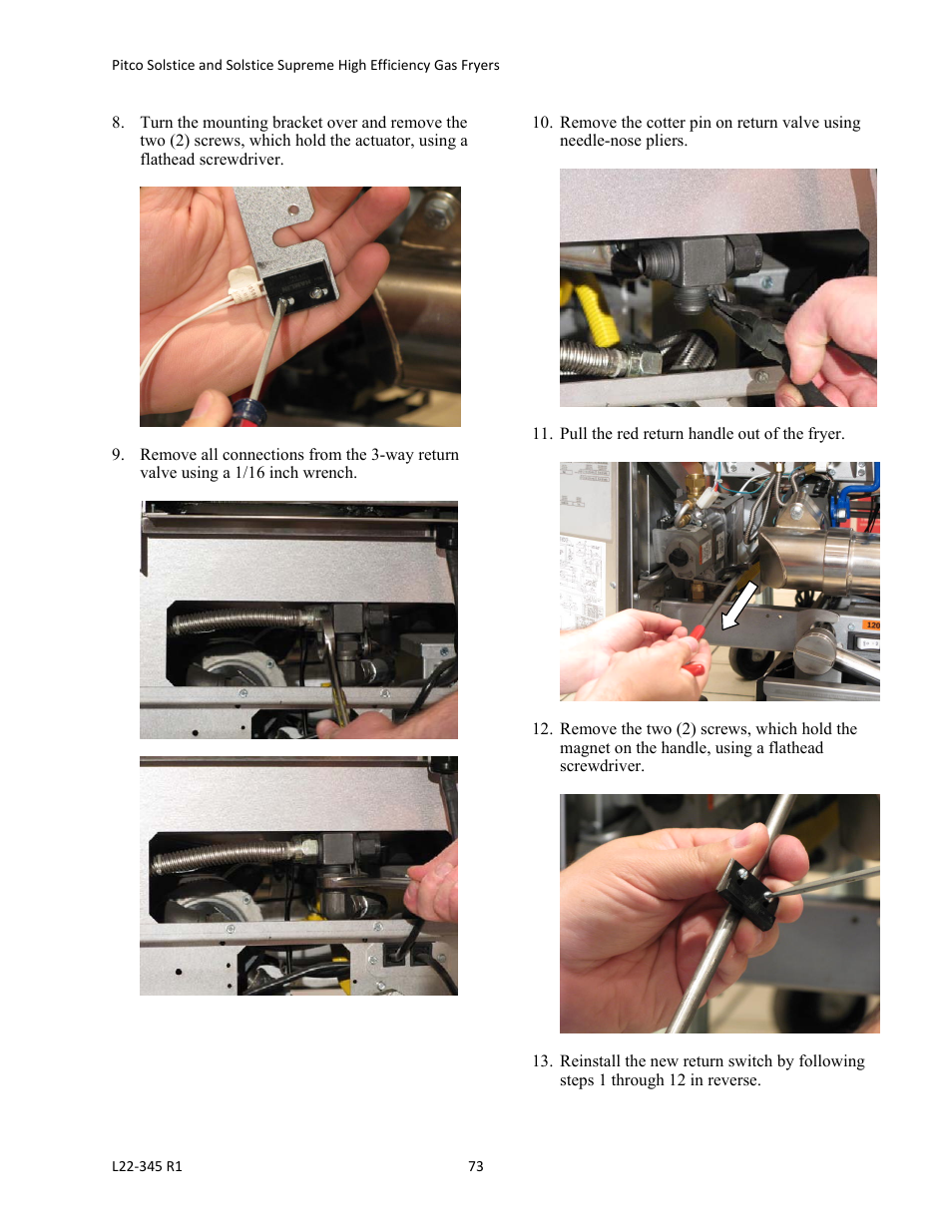 Pitco Frialator Gas Fryers  SG Serie User Manual | Page 73 / 94