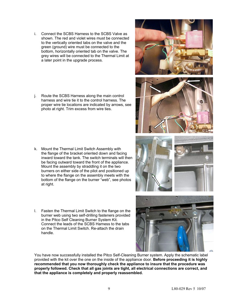 Pitco Frialator Self-Cleaning Burner System User Manual | Page 11 / 24