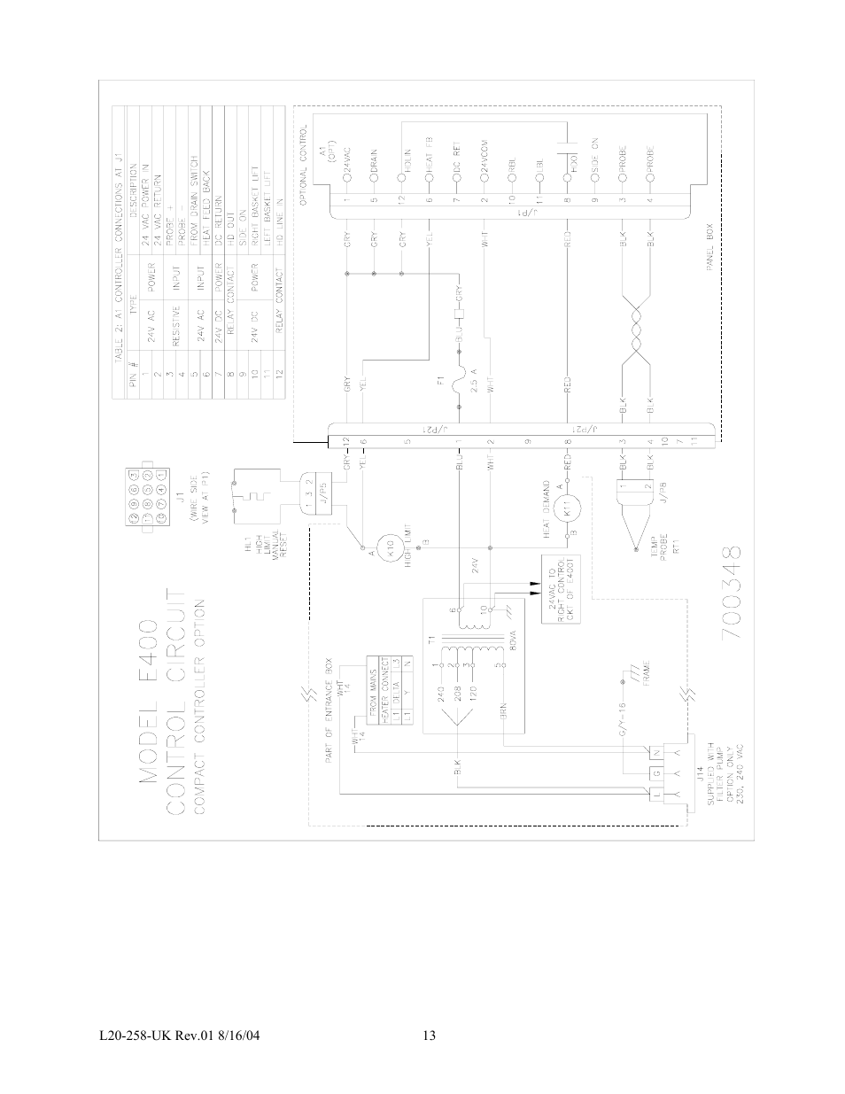 Pitco Frialator E500D User Manual | Page 16 / 20