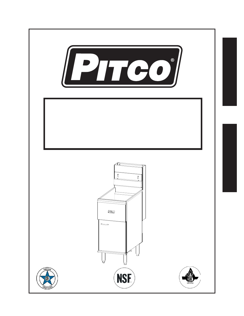 Pitco Frialator Gas Fryer 65 User Manual | 41 pages