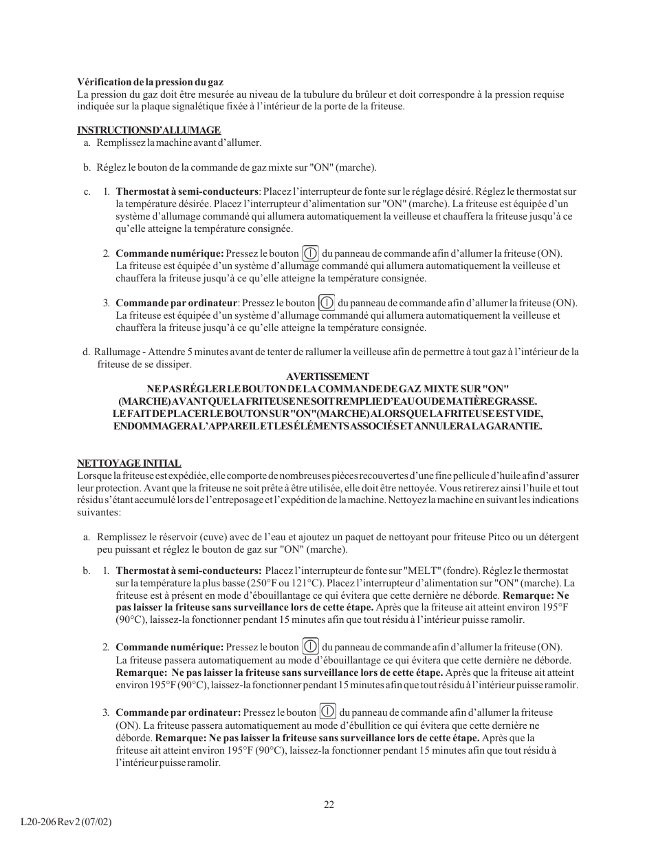 Pitco Frialator SG User Manual | Page 22 / 48