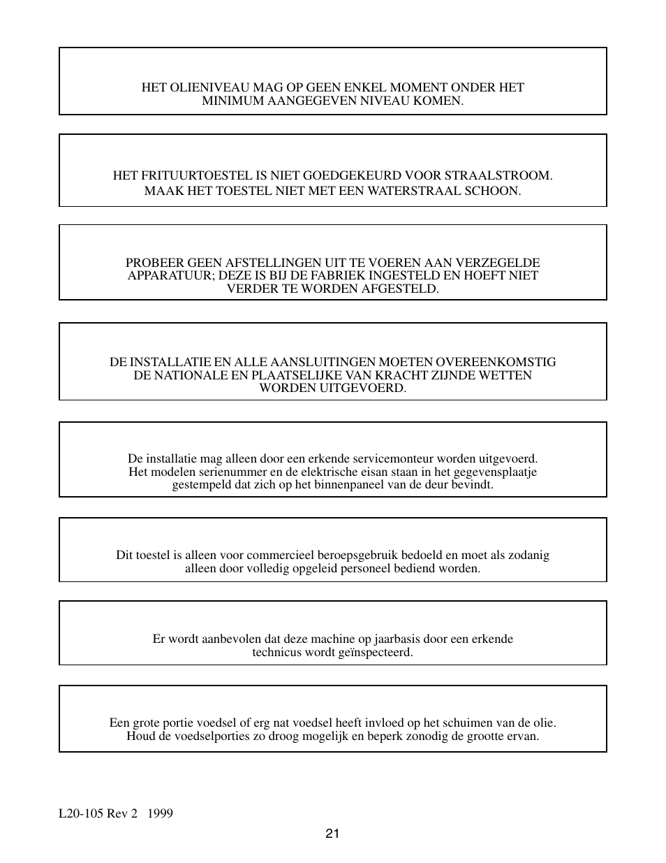 Pitco Frialator E7 User Manual | Page 24 / 71