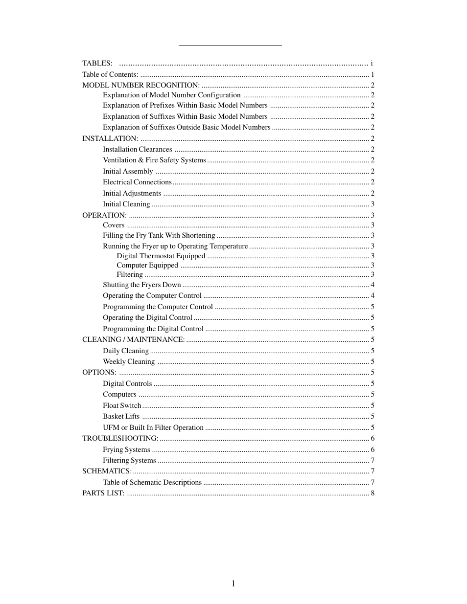 Pitco Frialator E7 User Manual | Page 4 / 71