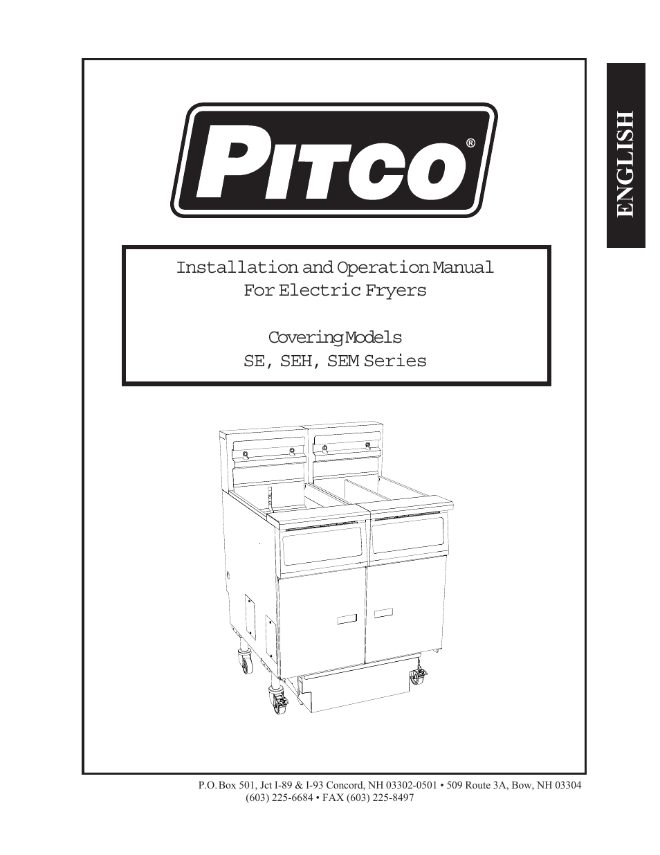 Pitco Frialator Electric Fryers SEH Series User Manual | 16 pages