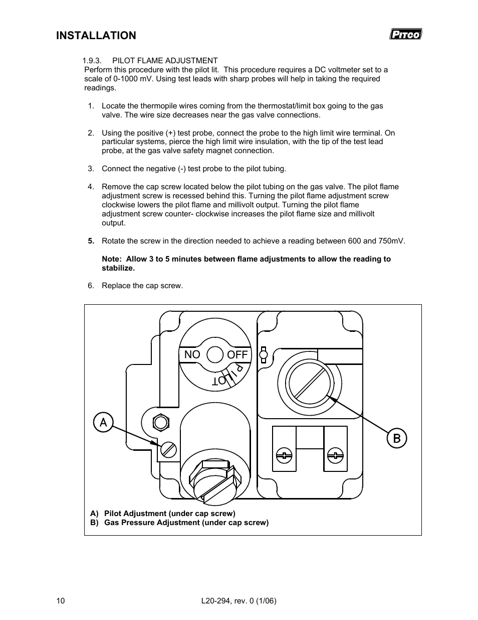 Installation | Pitco Frialator RS14D User Manual | Page 14 / 28