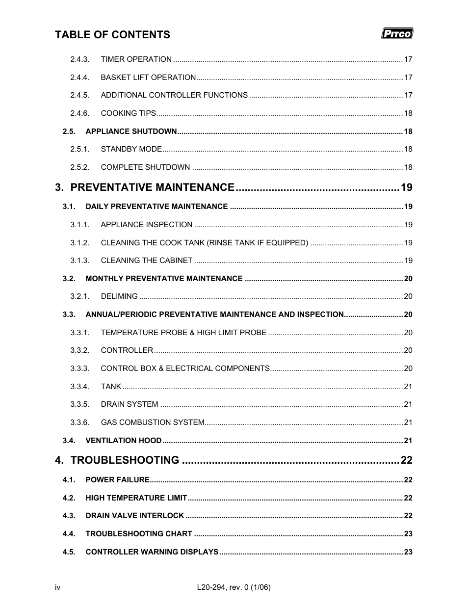 Pitco Frialator RS14D User Manual | Page 4 / 28