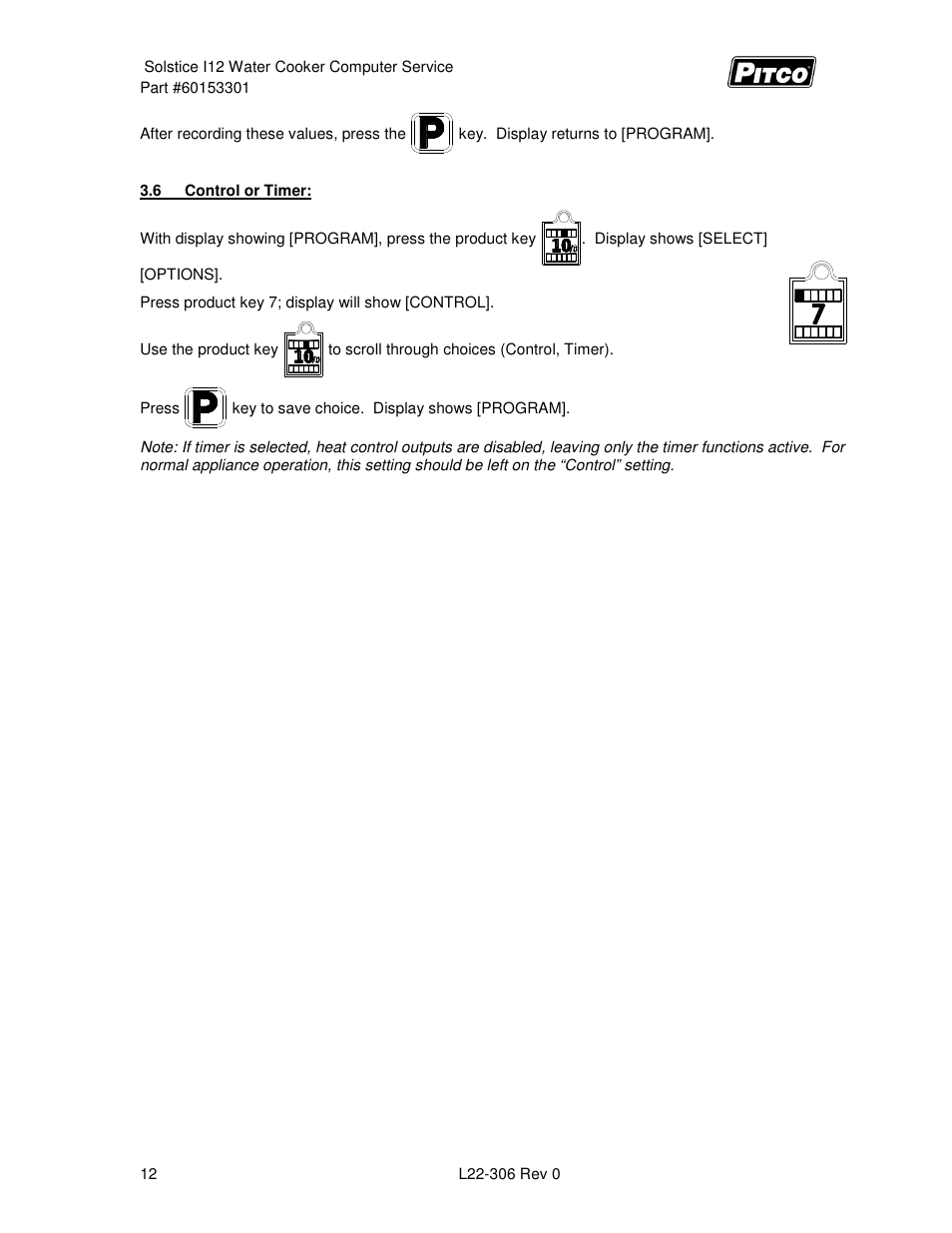 Pitco Frialator Solstice I12 Water Cooker (Service Manual) User Manual | Page 12 / 28