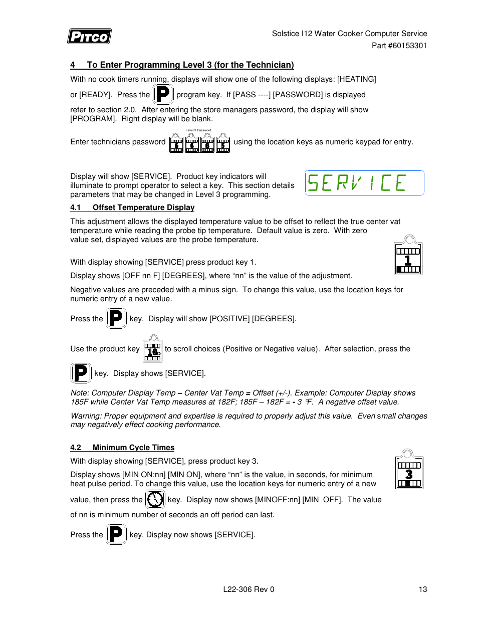 Pitco Frialator Solstice I12 Water Cooker (Service Manual) User Manual | Page 13 / 28
